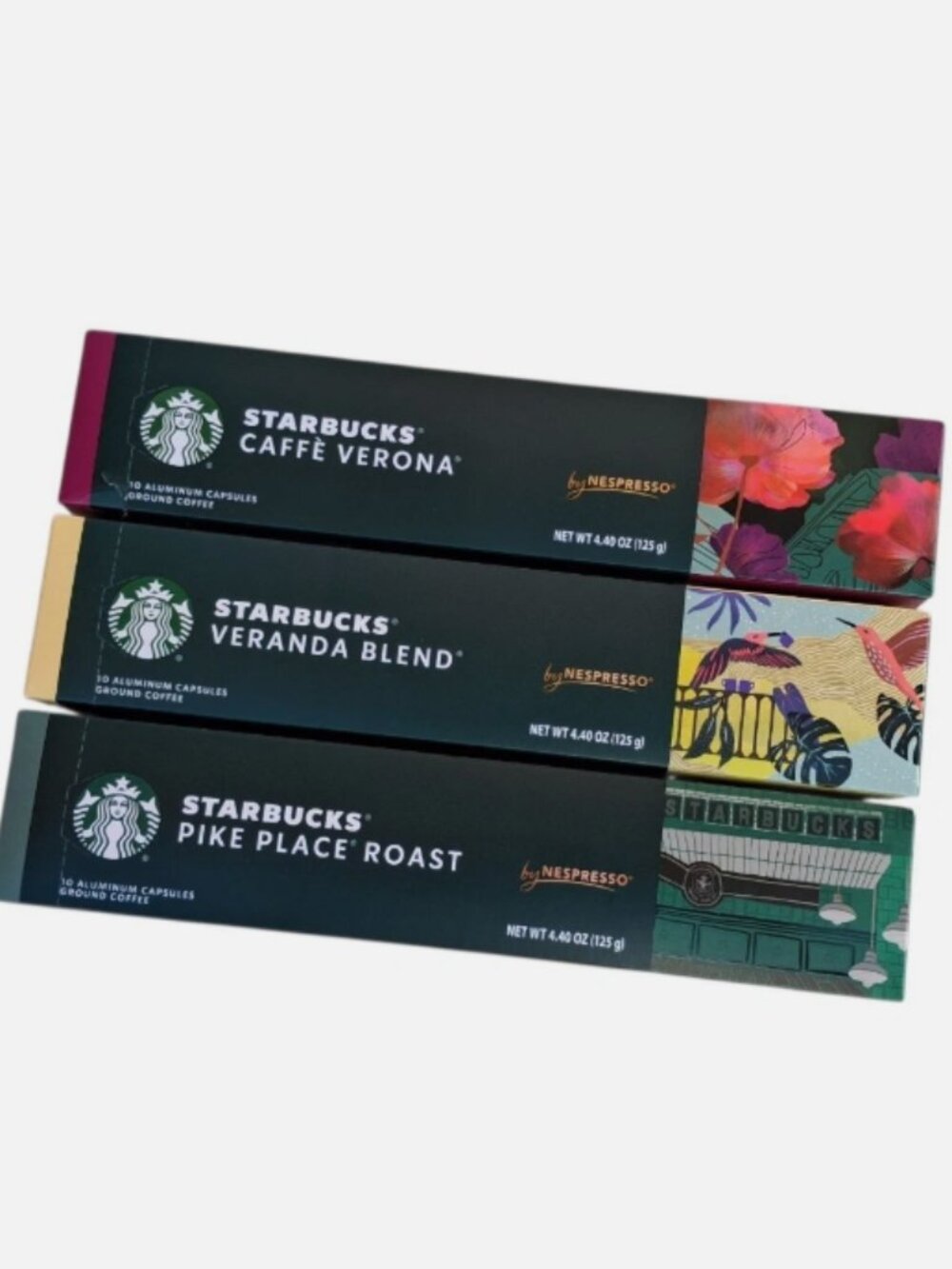 Starbucks by Nespresso Vertuo Caffe Verona, Veranda Blend, Pike Place Roast 30Pc